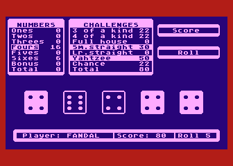 Screenshot of Yahtzee M8